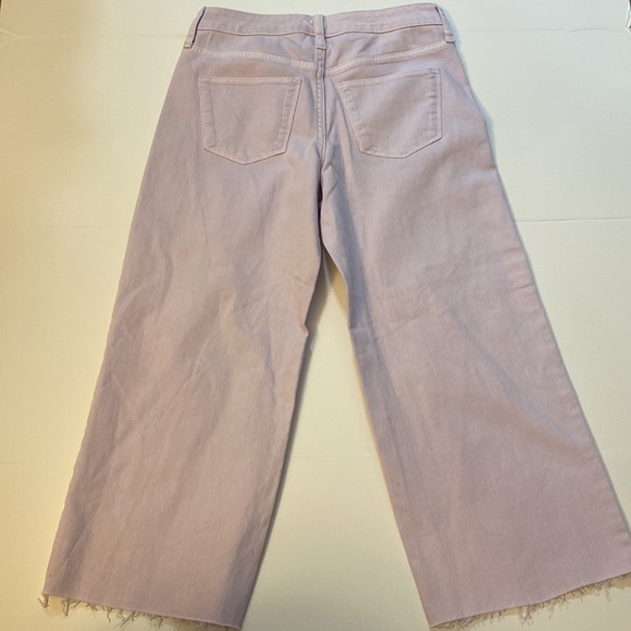 Women's High-Rise Wide Leg Crop Jeans- Violet - Picture 9 of 11